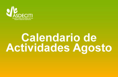 Calendario de actividades Agosto