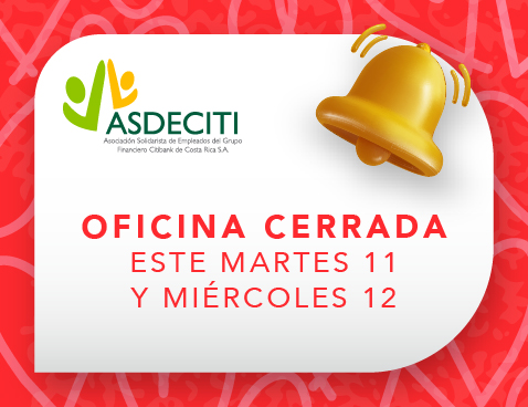 OFICINA CERRADA ESTE MARTES 11 Y MIERCOLES 12